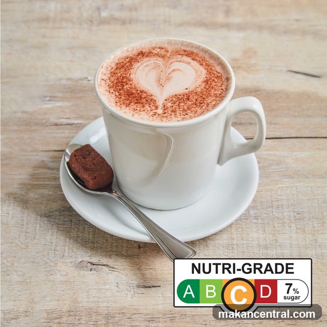 Hot Chocolate with Nutri-Grade Label