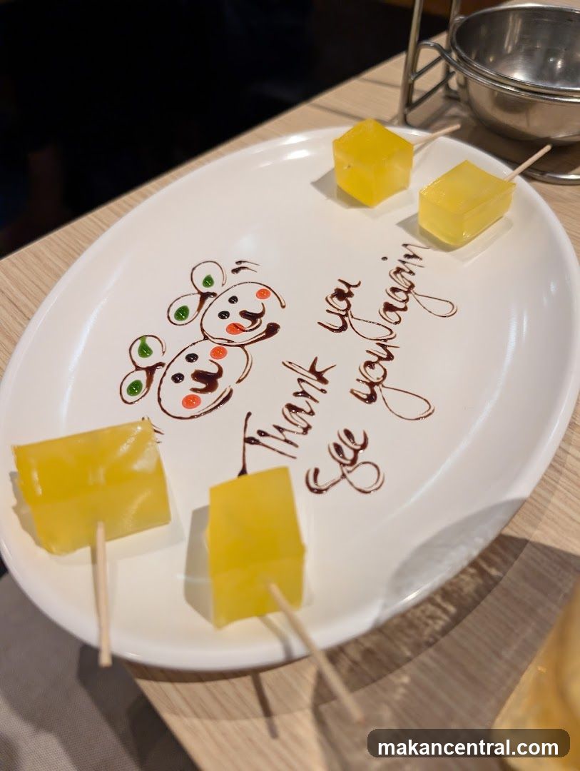 Dessert Plate with Thank You Message