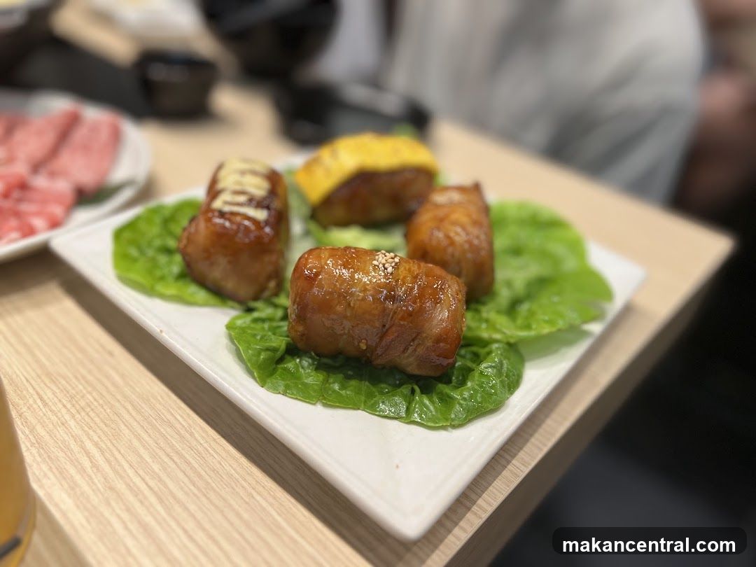 Food served at a dining table