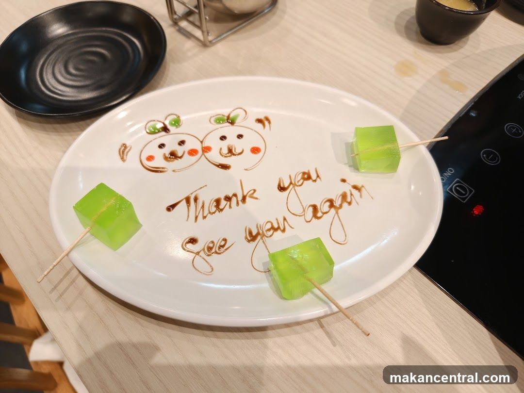 Dessert Plate with Thank You Message
