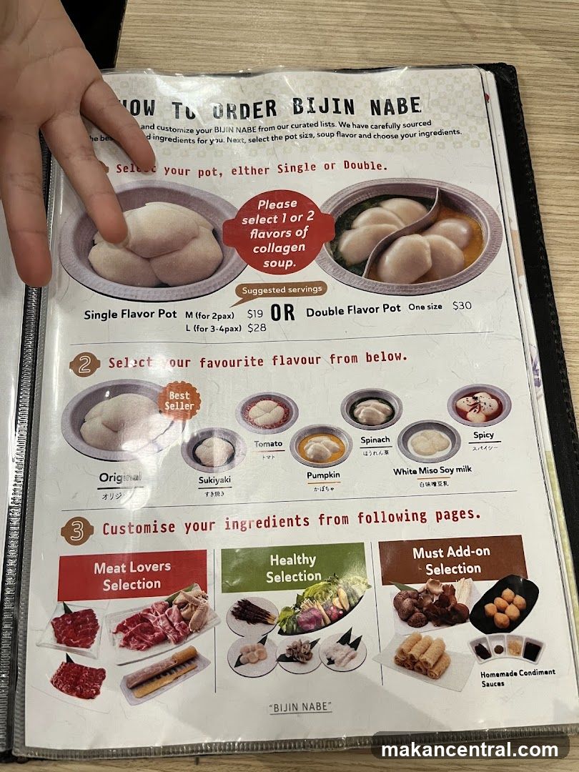 Bijin Nabe Ordering Guide