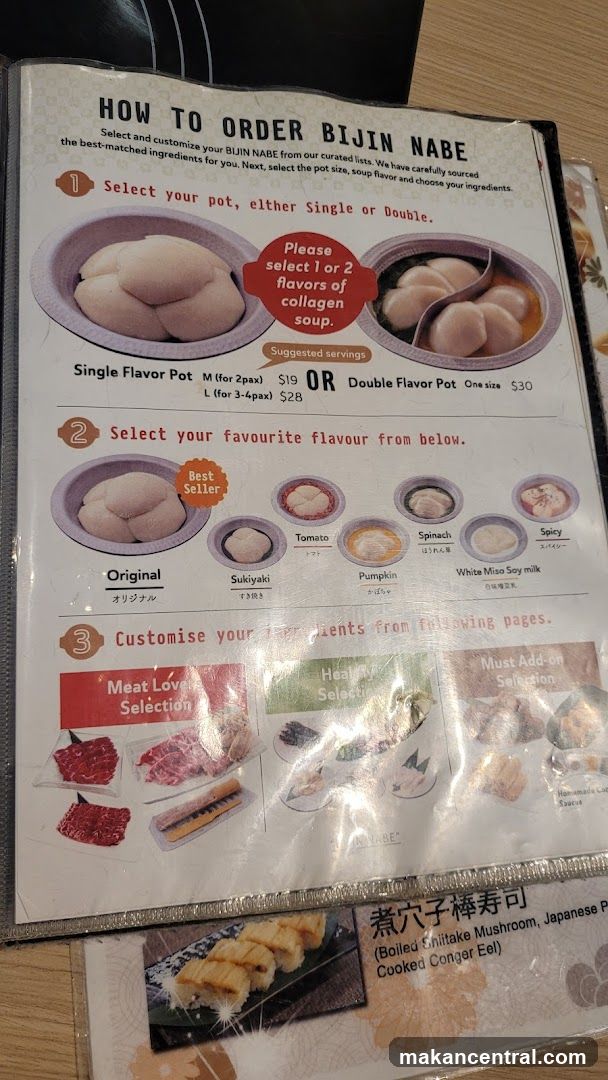 Bijin Nabe Ordering Guide