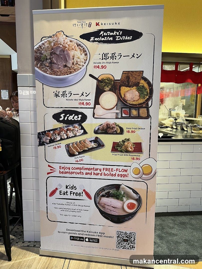 Keisuke's Exclusive Dishes Menu Board