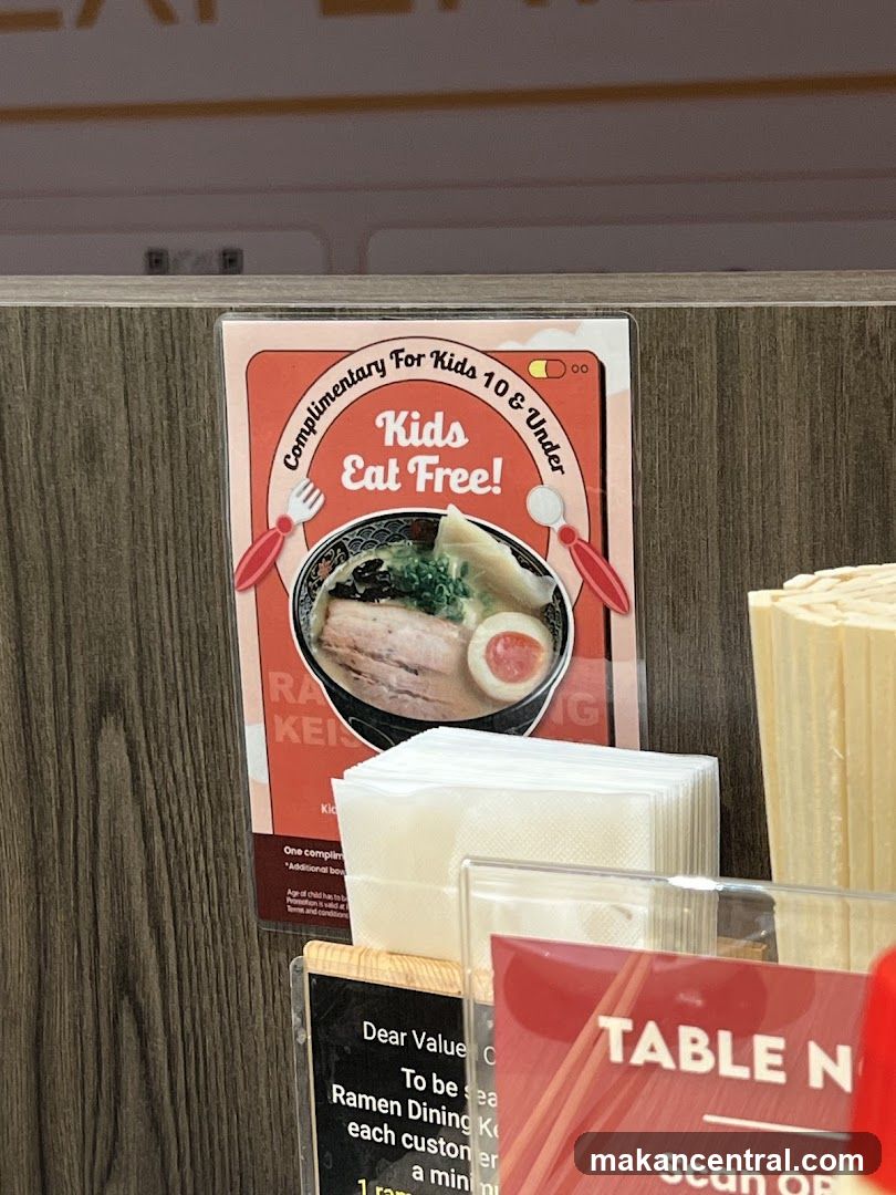 Promotional Sign for Kids Meal