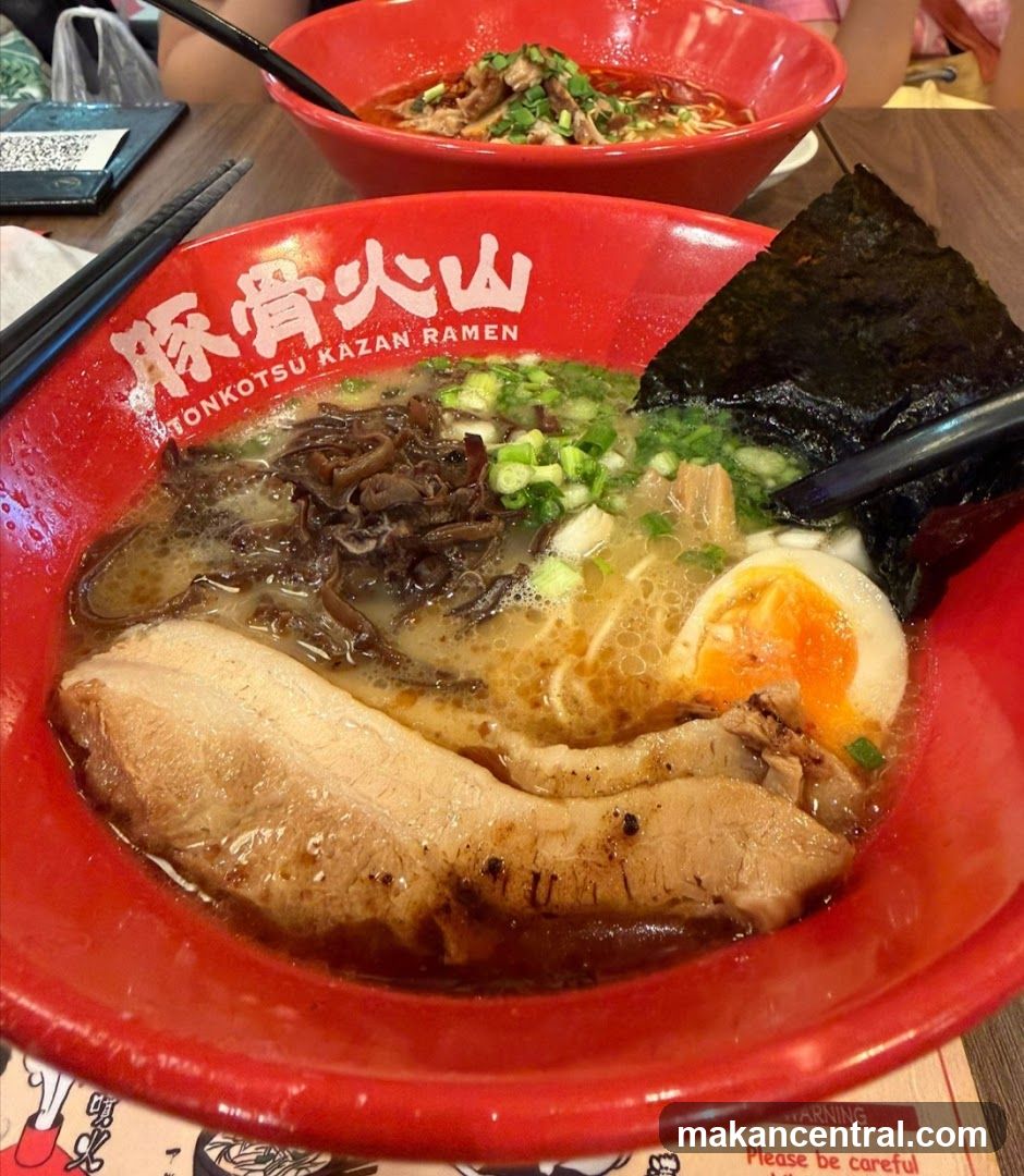 Ramen bowl at Tonkotsu Kazan Ramen