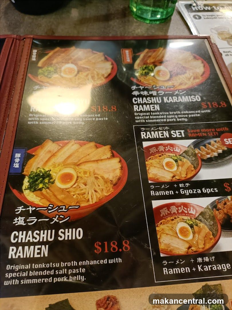 Ramen Menu