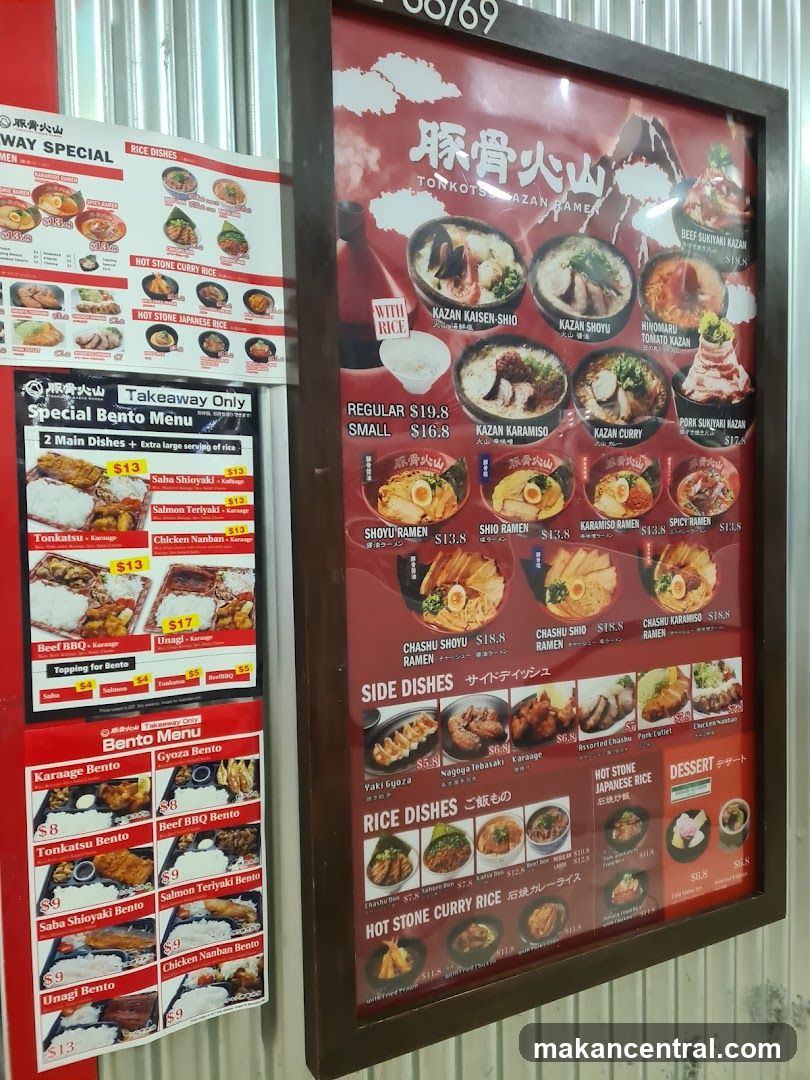 Tonkotsu Kazan Ramen Menu Board