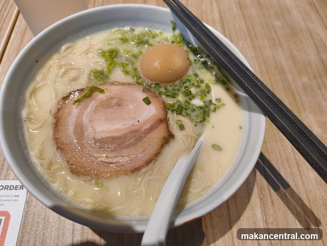 Ramen bowl with chopsticks