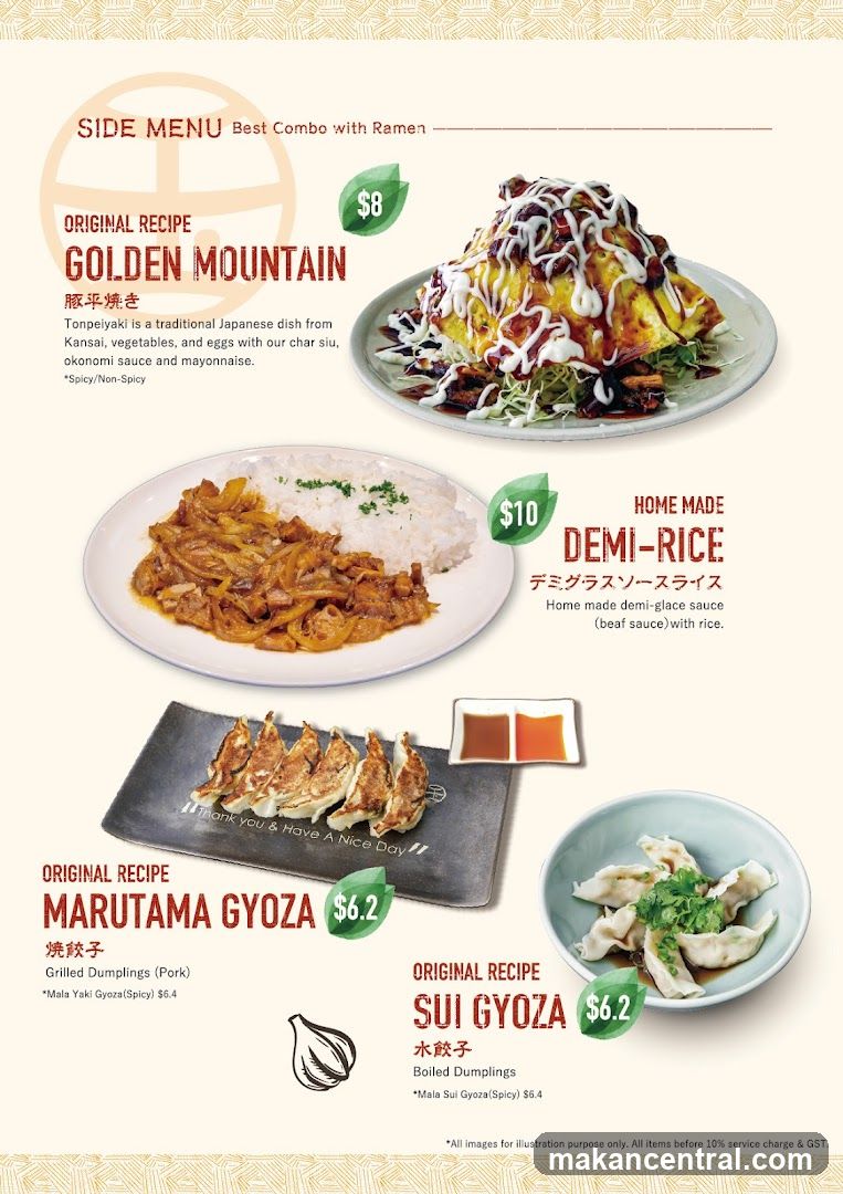 Side Menu Best Combo with Ramen