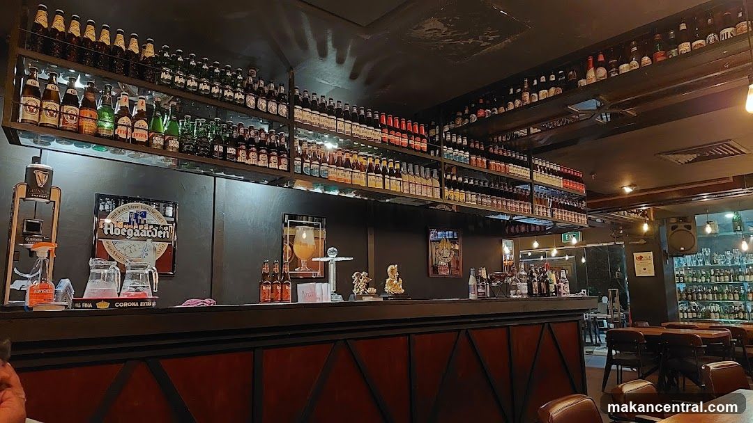 Bar Interior with Beer Display