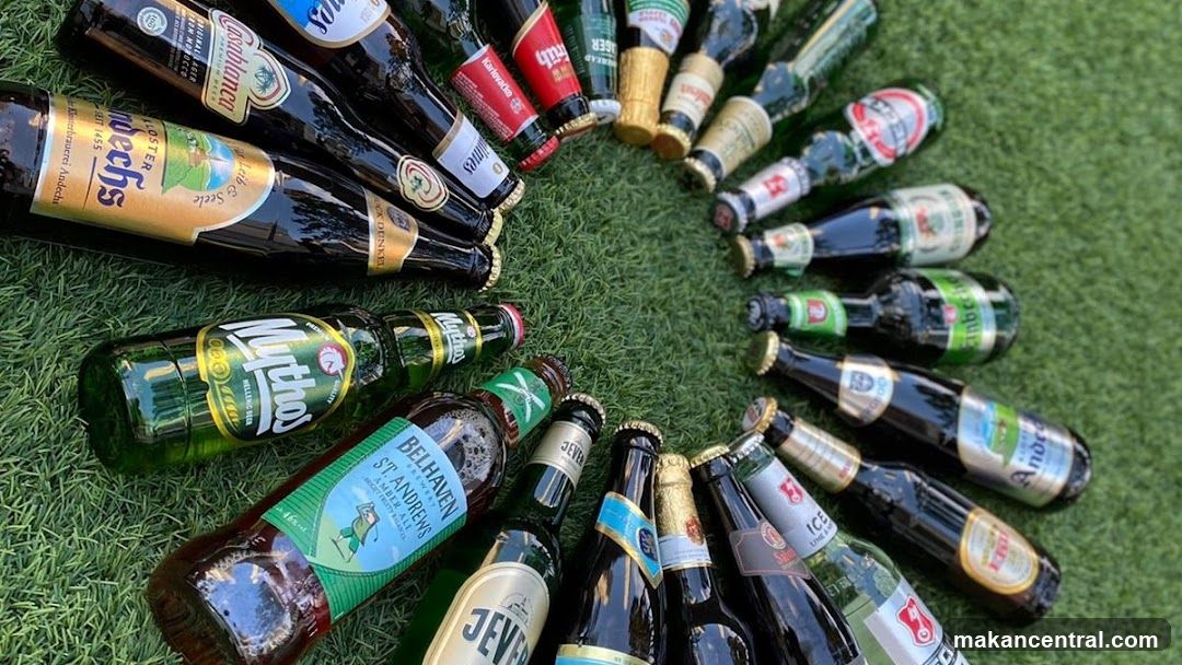 Bottles on grass