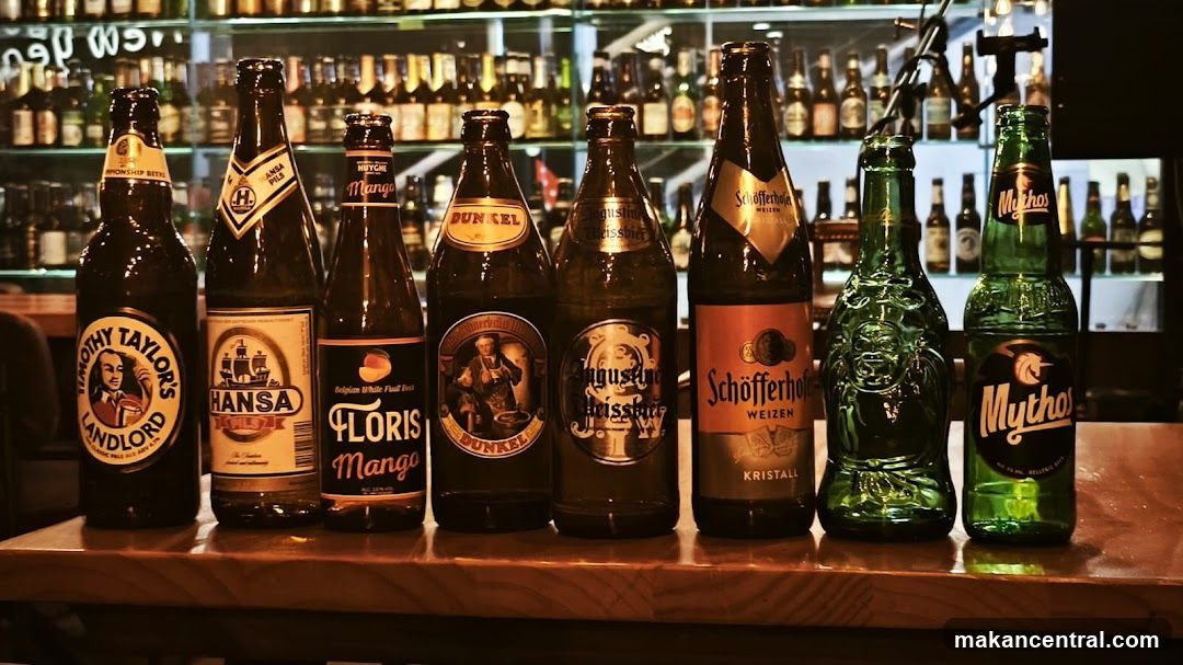 Bottles on bar counter