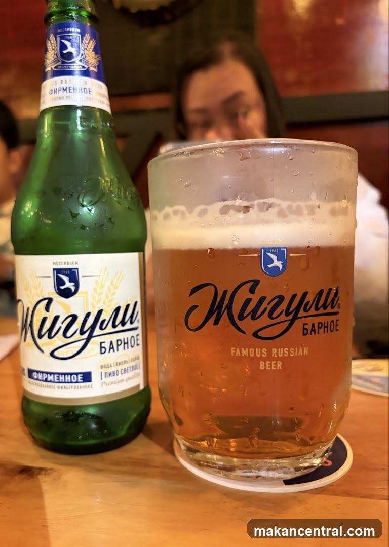 Beer and Glass on Table