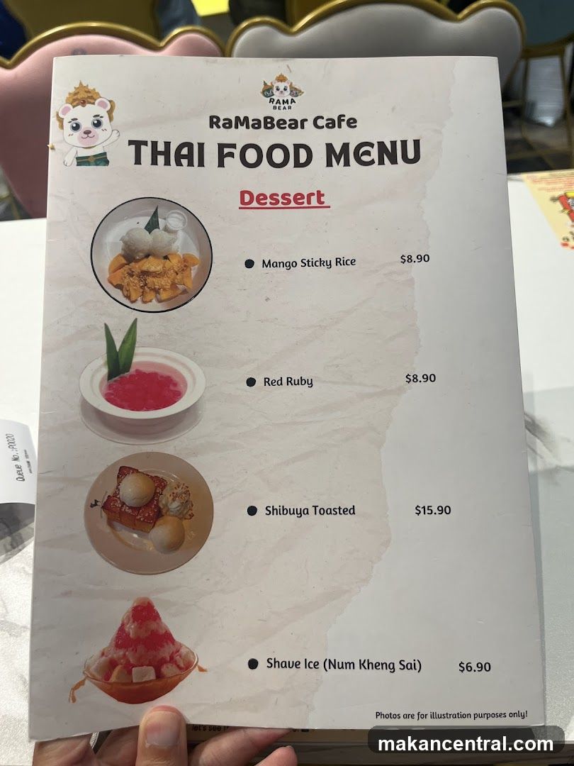 RaMaBear Cafe Thai Food Menu