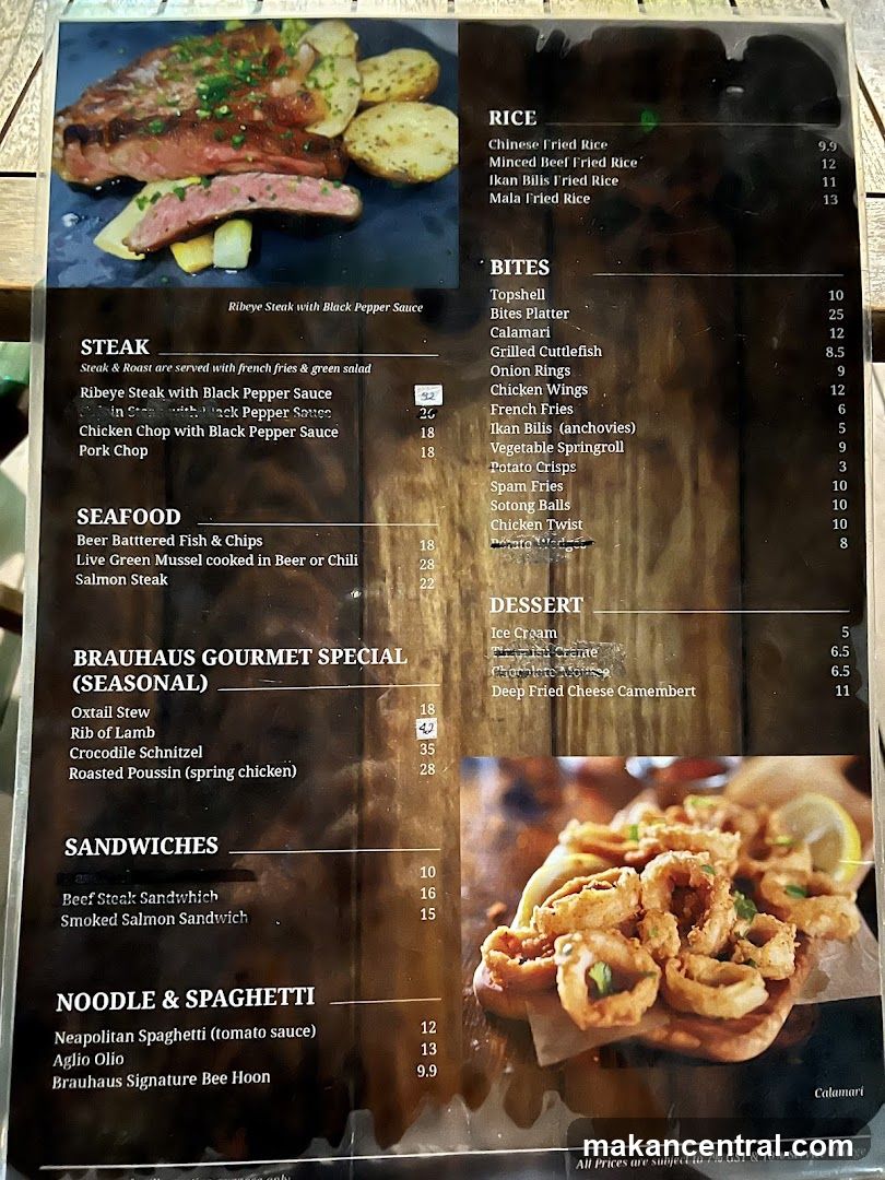 Brauhaus Gourmet Menu