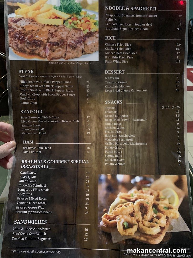 Brauhaus Gourmet Menu