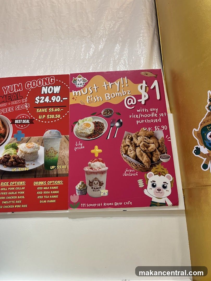 Promotional Flyers at Rama Bear Cafe