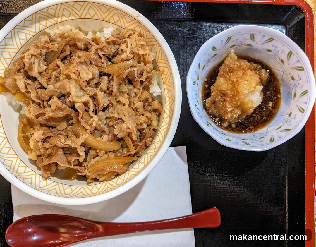 Meal served on tray