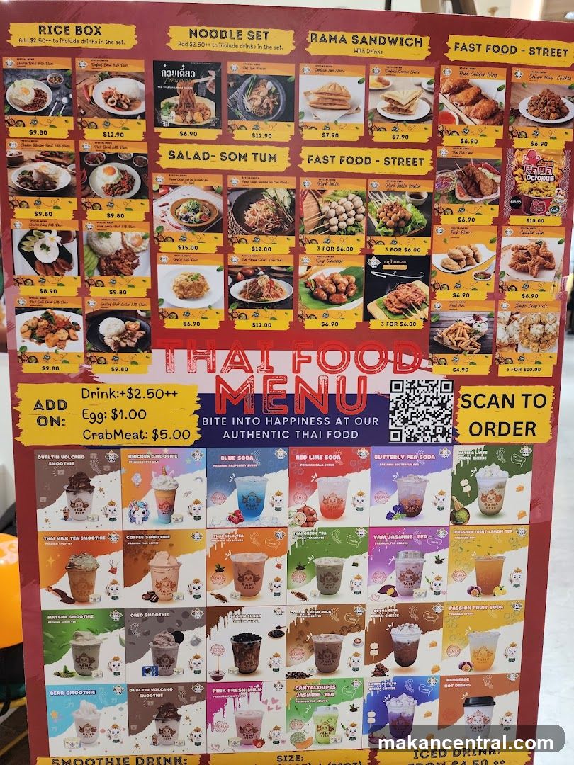Thai Food Menu