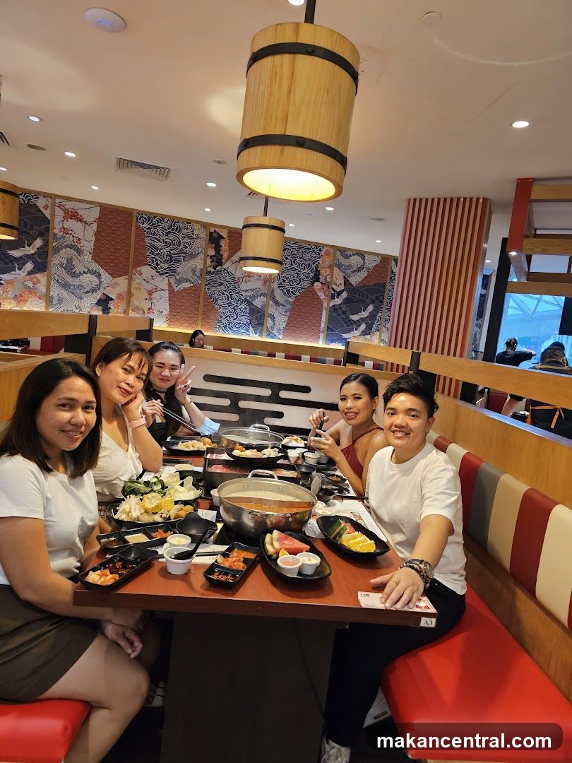 Group dining at restaurant