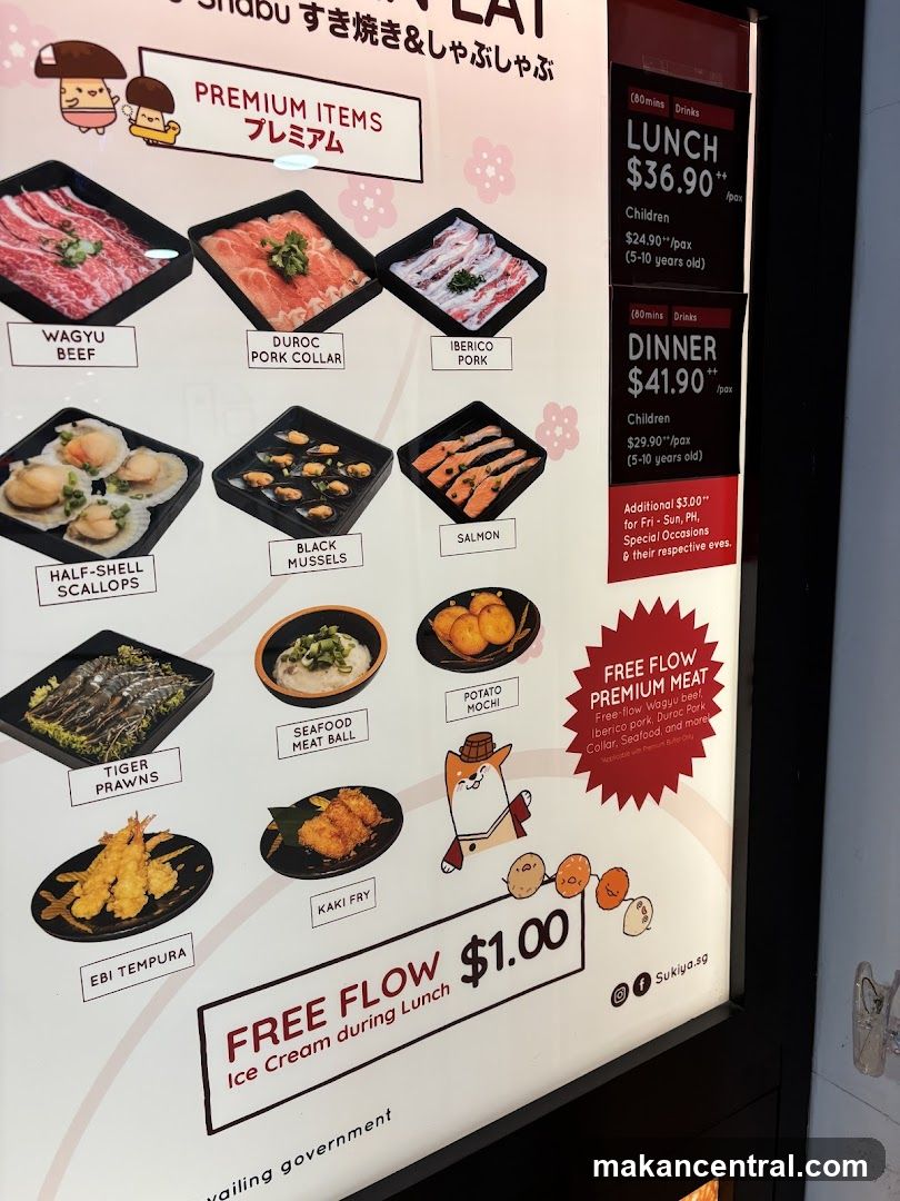 Premium Items Menu Board