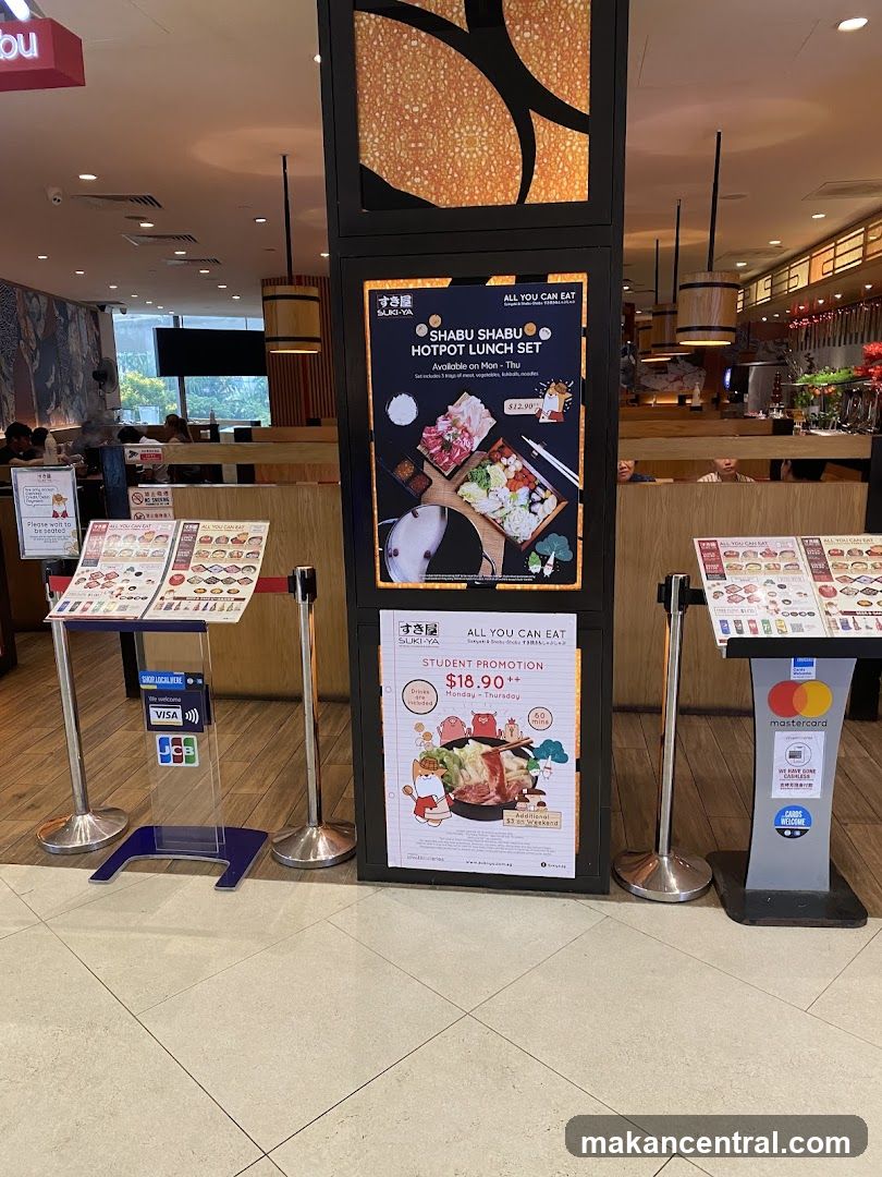 Restaurant Interior with Promotional Displays
