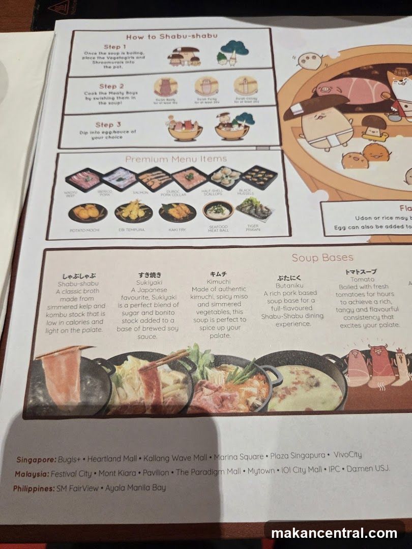 Shabu-shabu Menu Guide