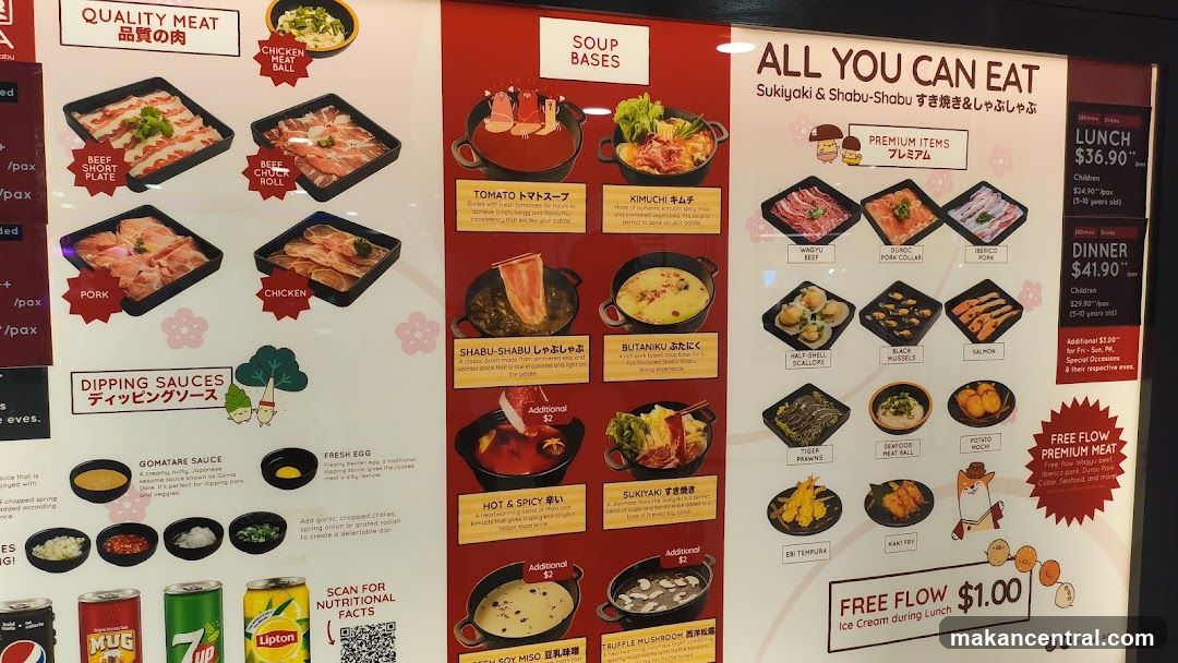 Sukiyaki & Shabu-Shabu Menu Board