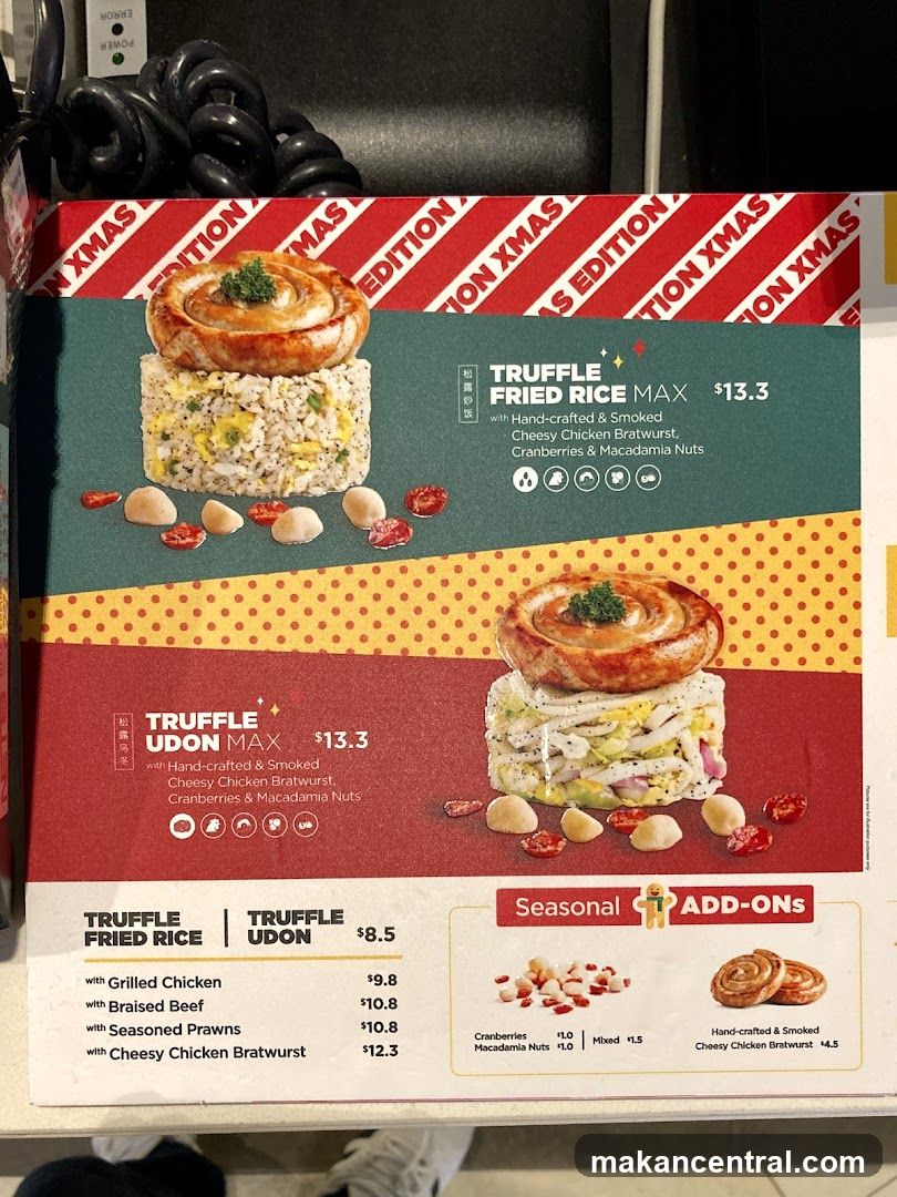 Truffle Xmas Edition Menu