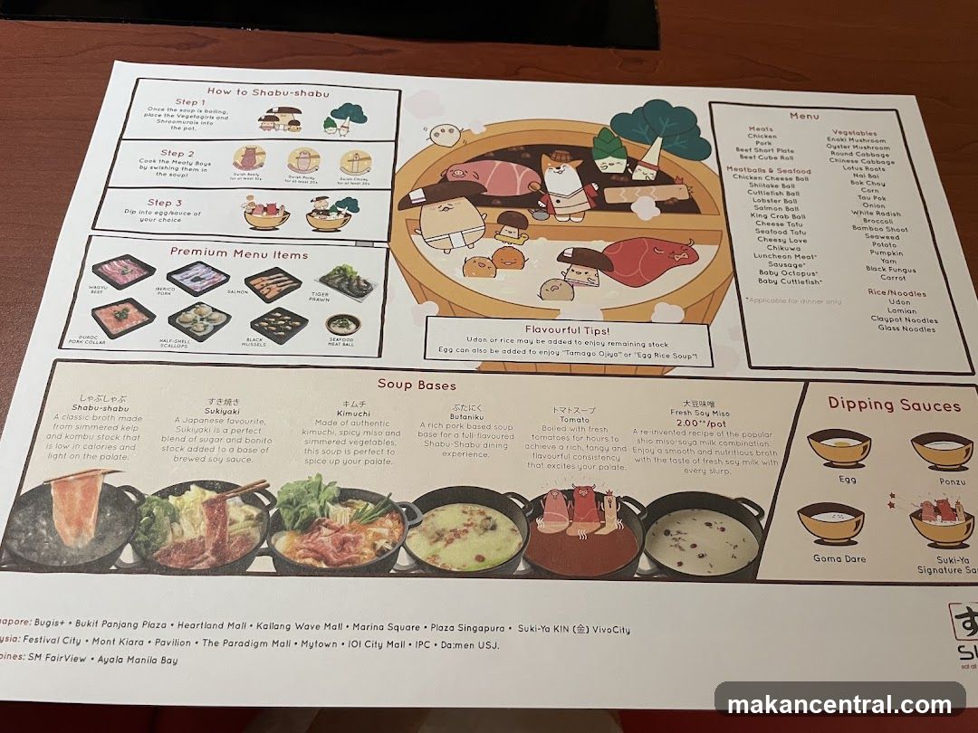 Shabu-Shabu Menu