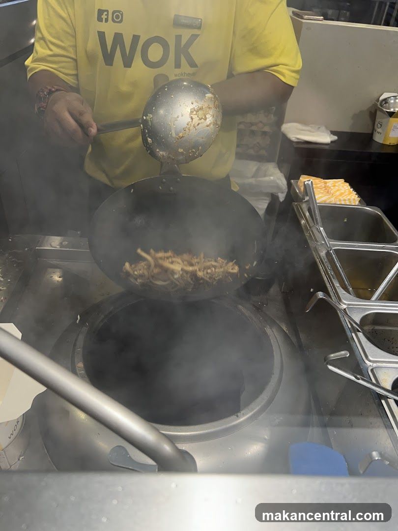 Wok chef cooking