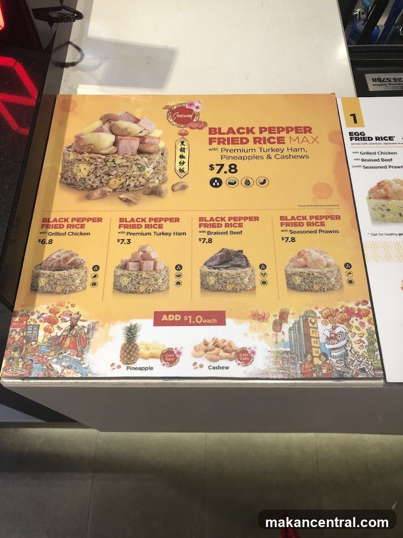 Black Pepper Fried Rice Menu