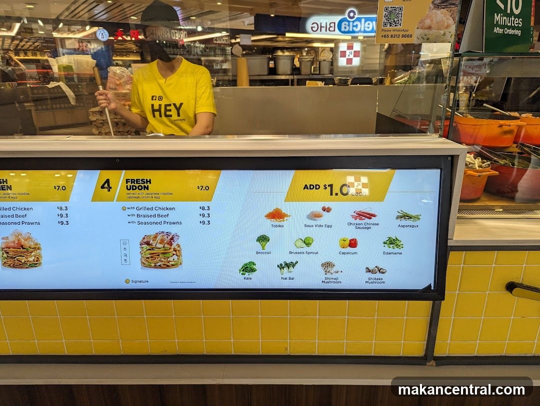 Fresh Udon Menu Display