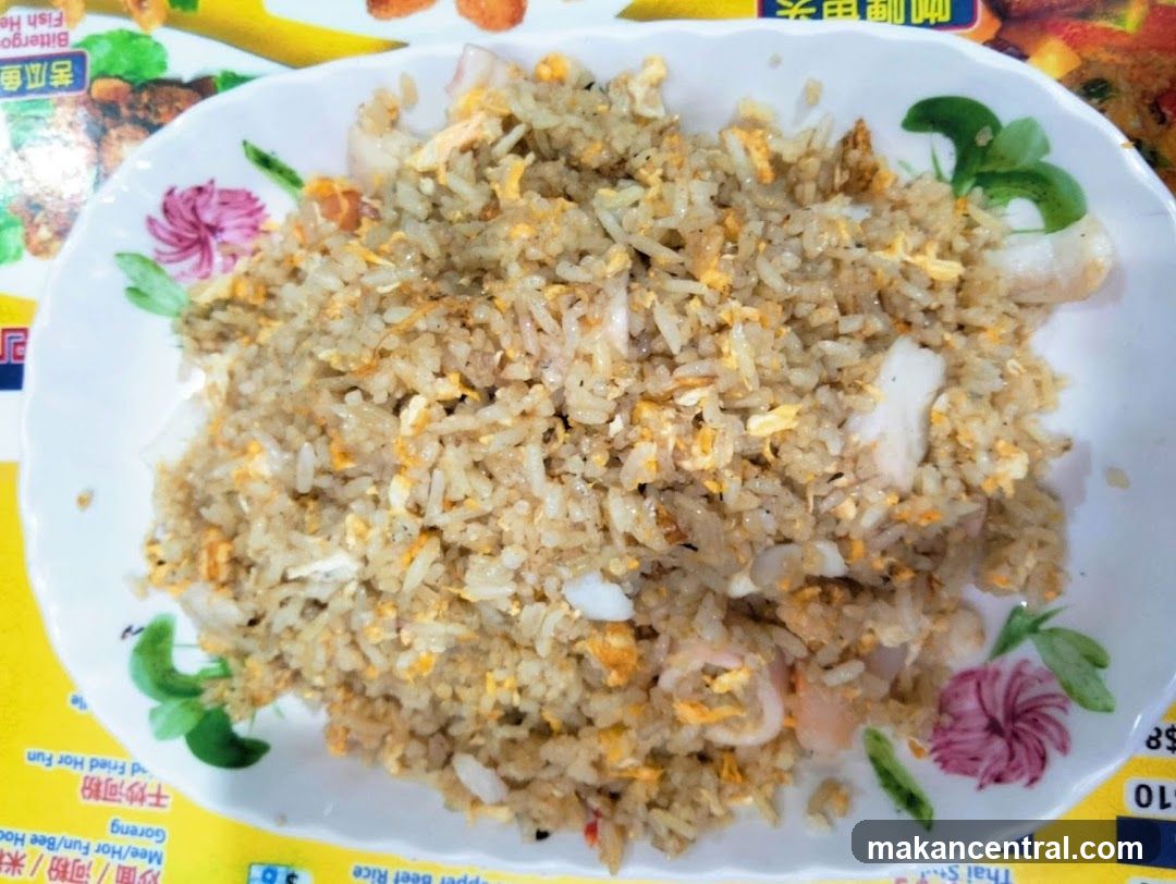 Fried Rice on Decorative Plate