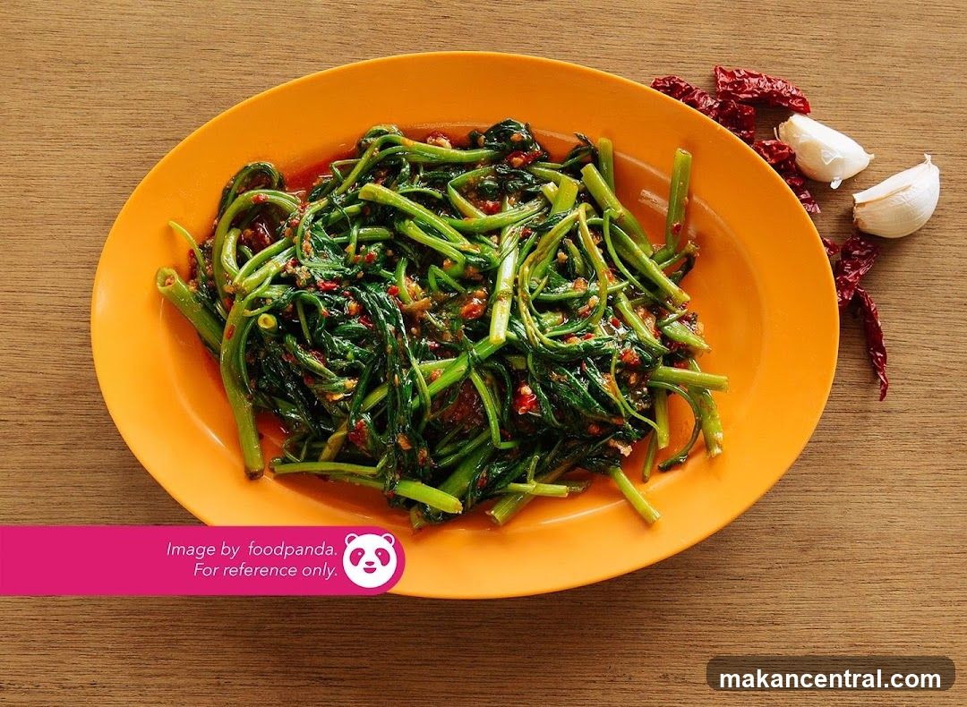 Stir-fried greens with chili and garlic