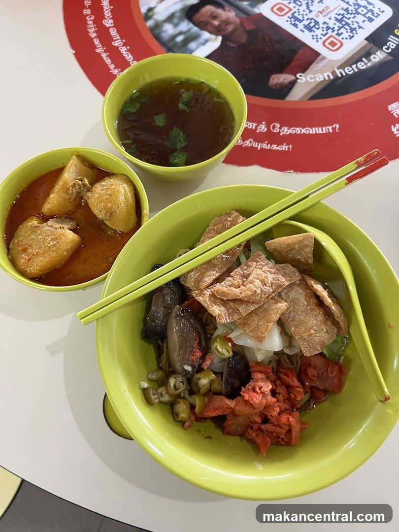 Food served at a stall