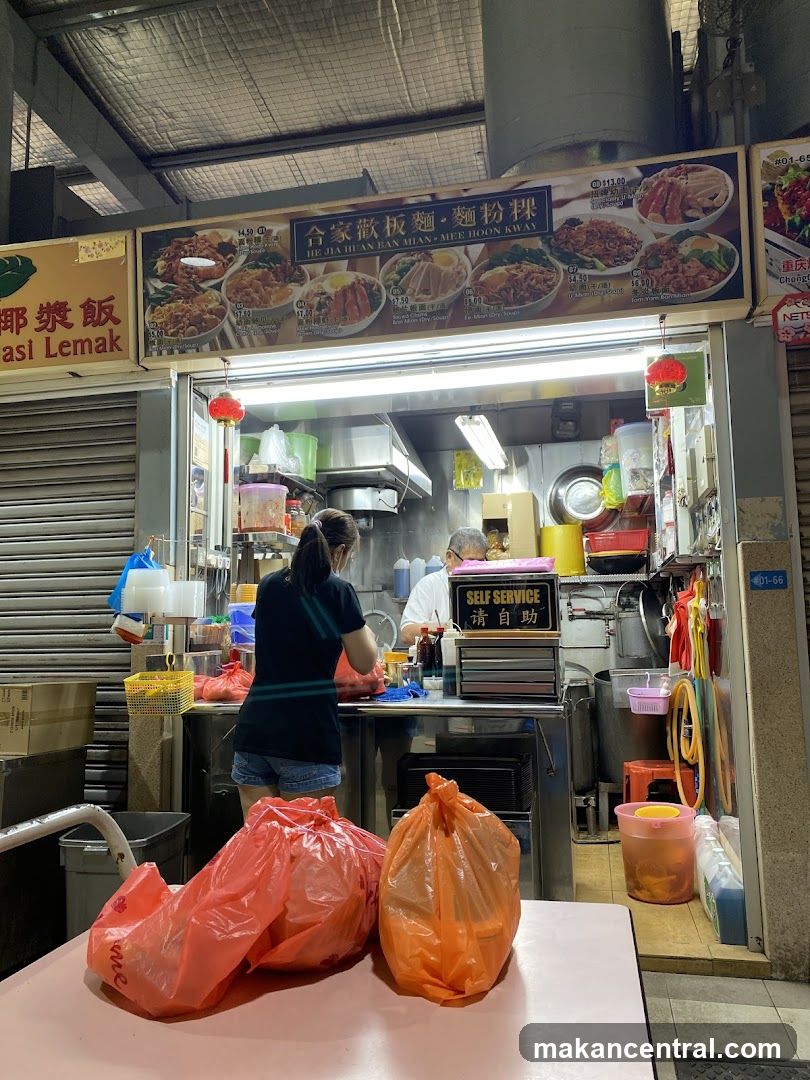Food stall interior view