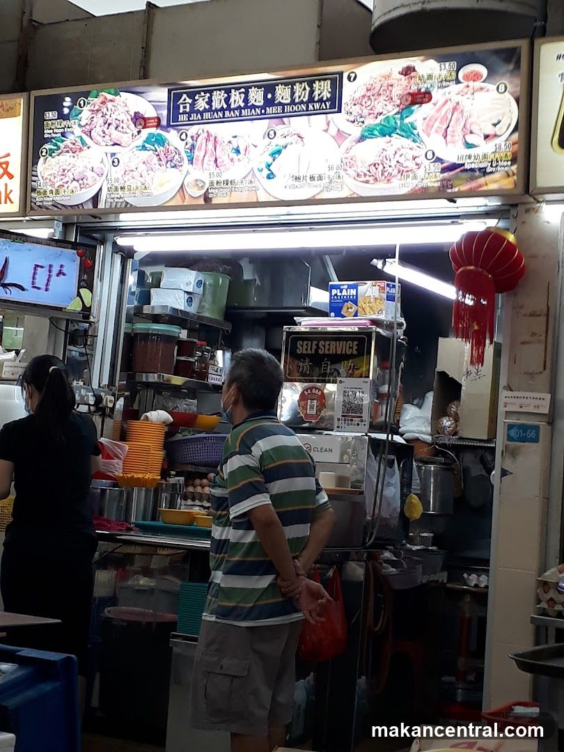 Food stall interior with customers