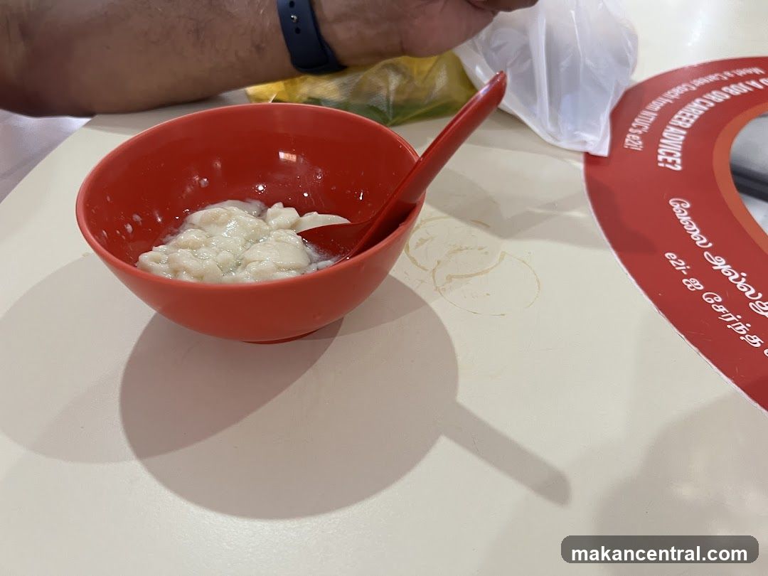 Food at a dining table