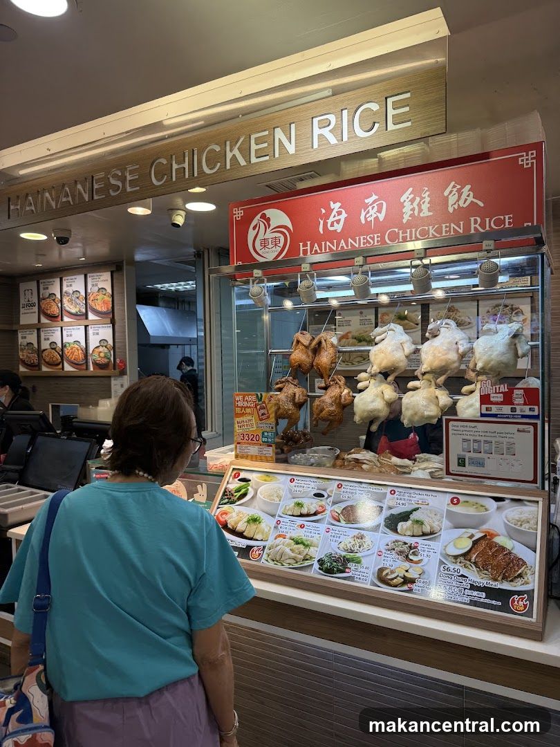 Hainanese Chicken Rice stall interior