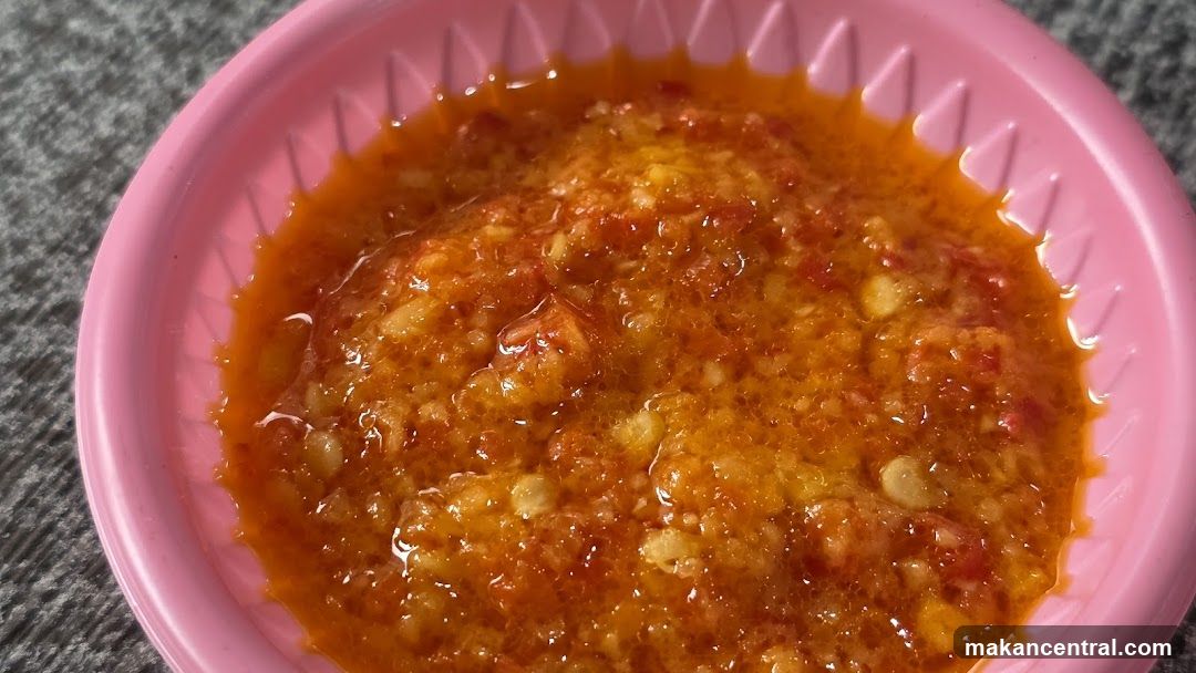 Food in a pink bowl