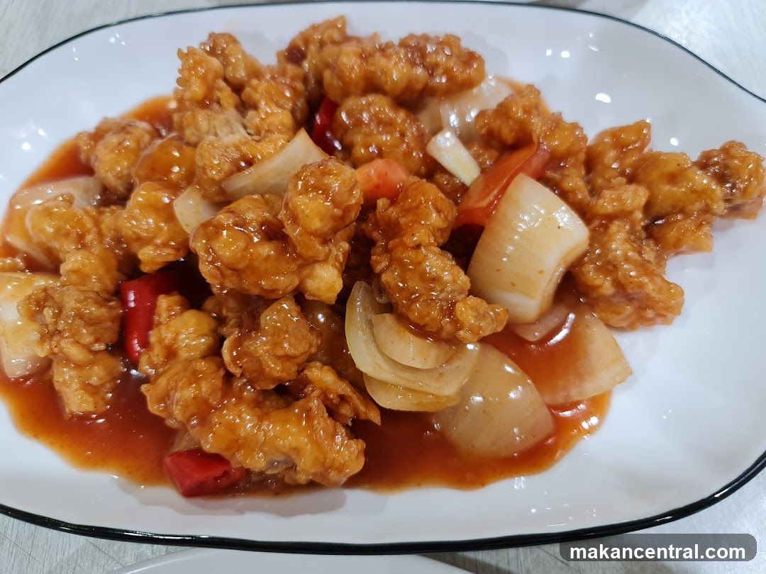 Serving of Sweet and Sour Chicken