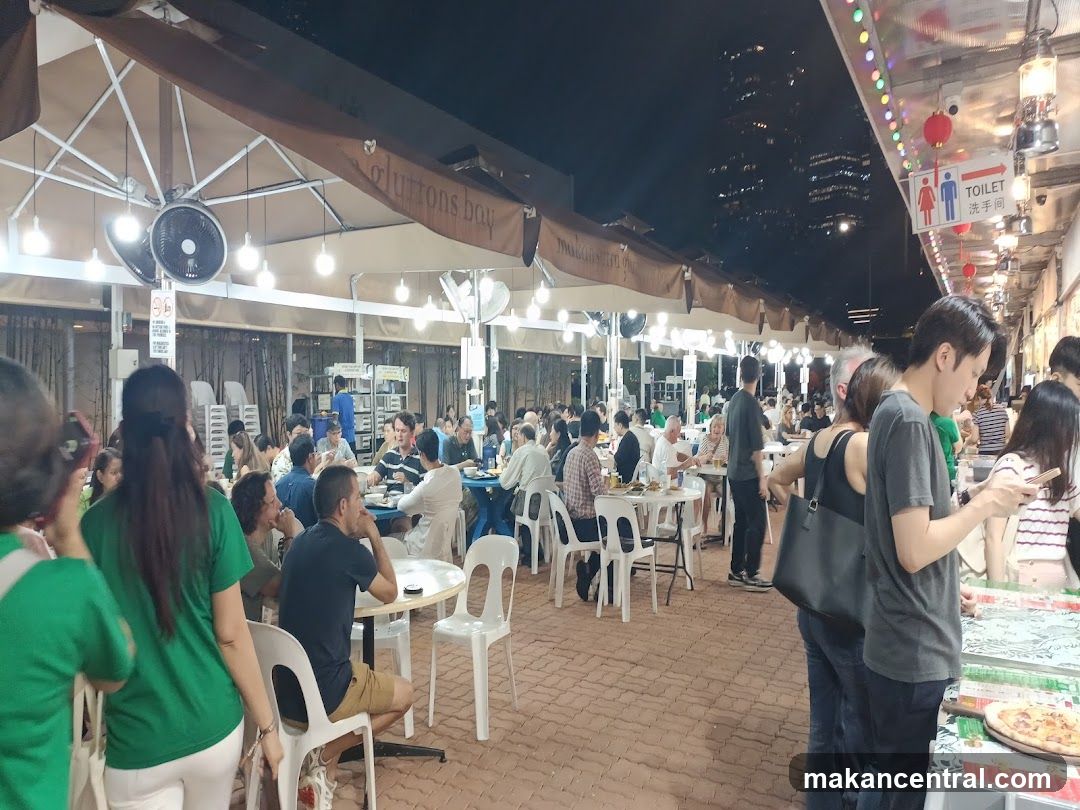 Nighttime Outdoor Food Court