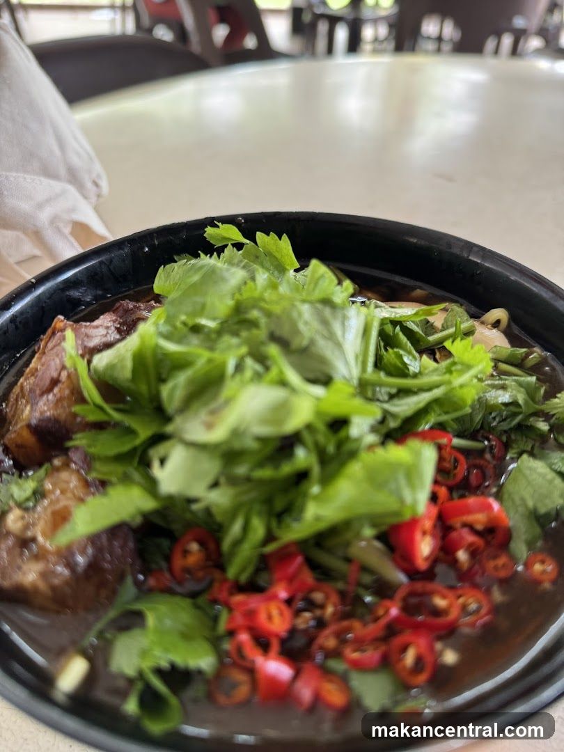 Food dish in restaurant setting