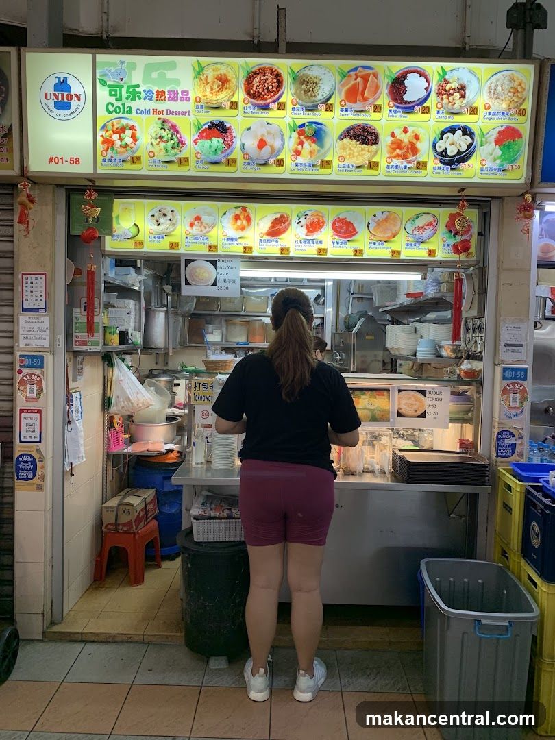Customer at a dessert stall