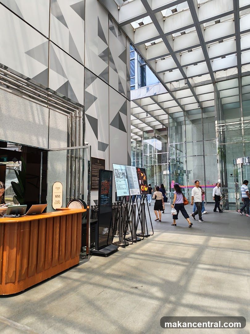 Interior of modern building lobby