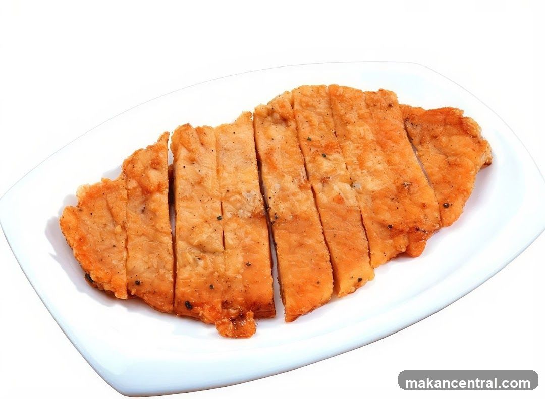 Cooked Meat Slice on Plate