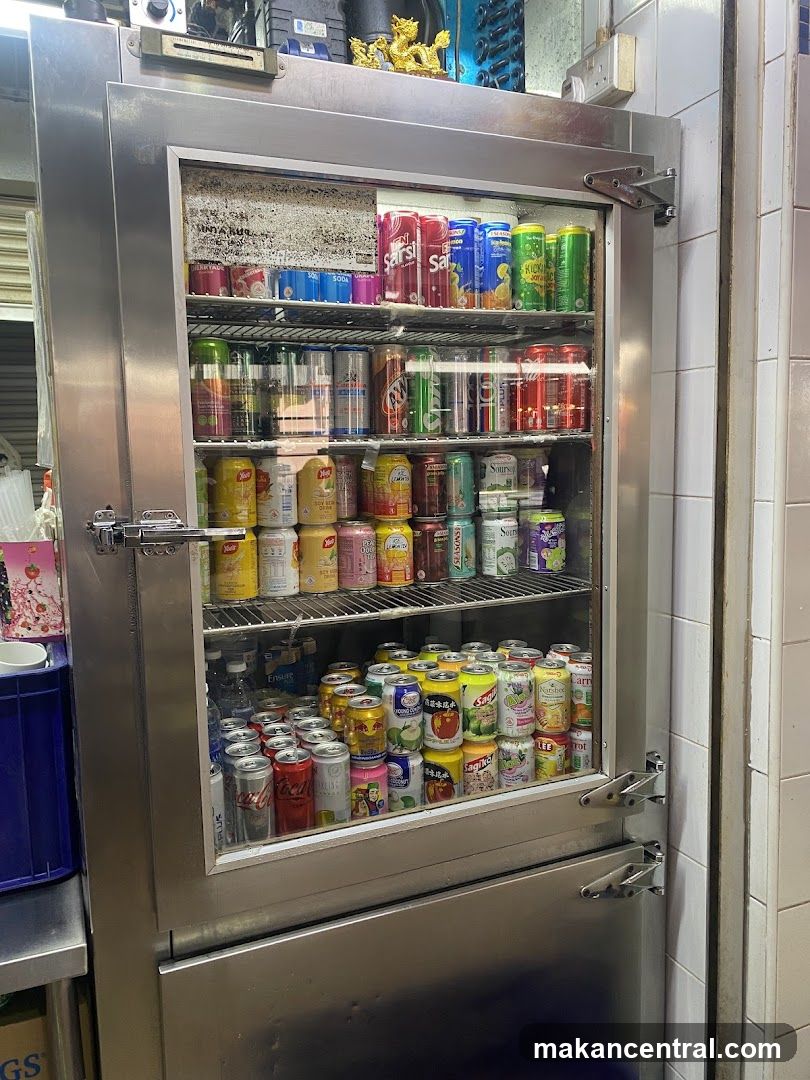 Cold beverage refrigerator in commercial setting