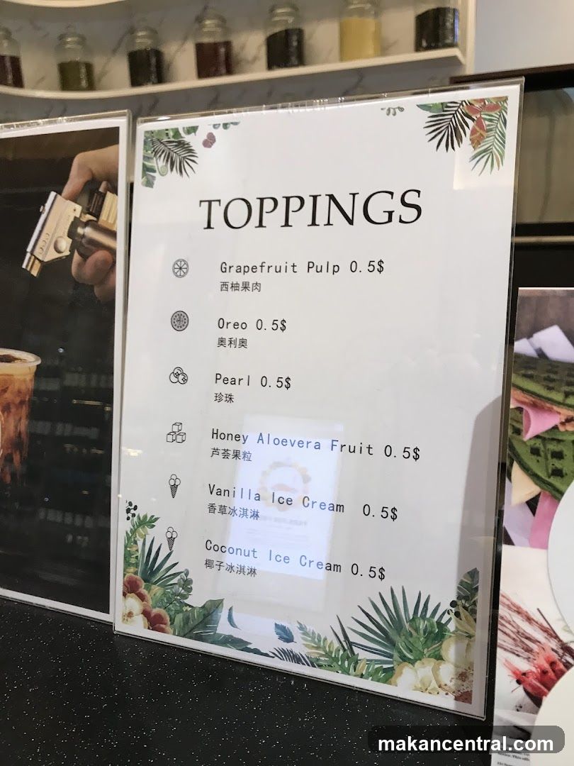 Toppings Menu