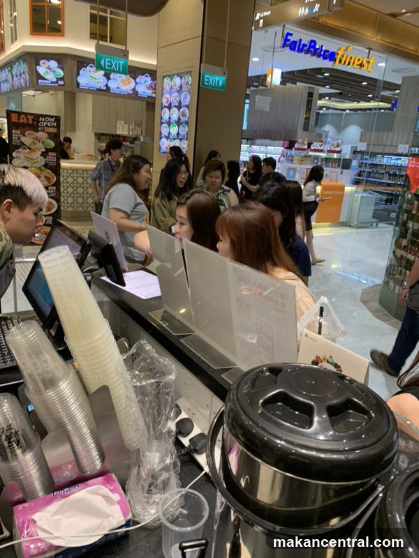 Food court interior with customers